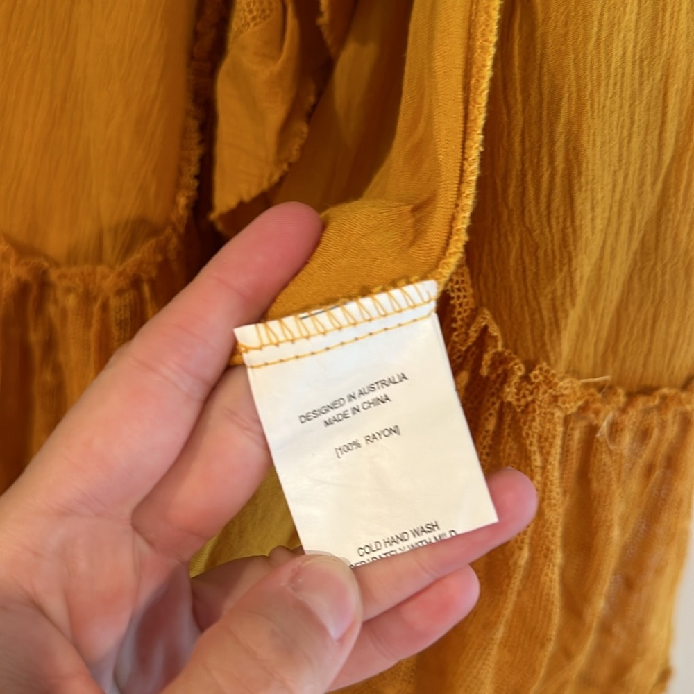 Paper heart marigold wrap dress - Picture 5 of 6
